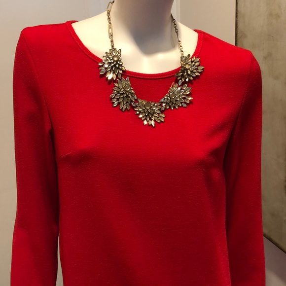 Exposed Zipper Red Mini Dress Small - Picture 2 of 7